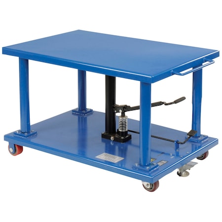 Global Industrial Work Positioning Post Lift Table Foot Control, 48x32 Platform, 2000 Lb. Capacity 241382